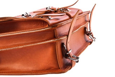 Klasyczna teczka / plecak Vintage P12 COGNAC