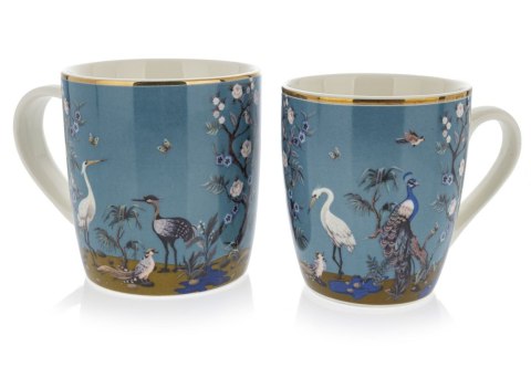 Kubek porcelanowy Ashley 320 ml wzór 3 Elegancki kubek do kawy i herbaty, wykonany z porcelany kostnej inspirowany stylem japońs