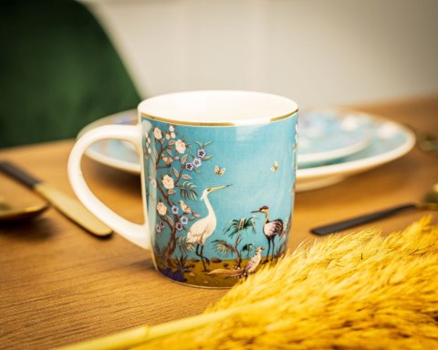 Kubek porcelanowy Ashley 320 ml wzór 3 Elegancki kubek do kawy i herbaty, wykonany z porcelany kostnej inspirowany stylem japońs