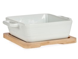 Naczynie żaroodporne z bambusową podkład