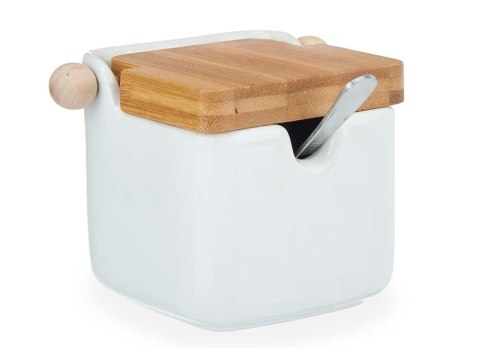 Pojemnik na cukier z bambusową pokrywką