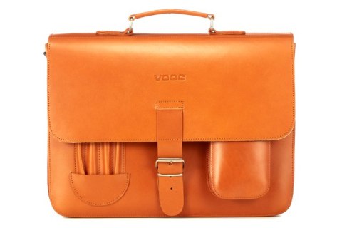 Torba z juchtu na ramię 3w1 Vintage P43 COGNAC