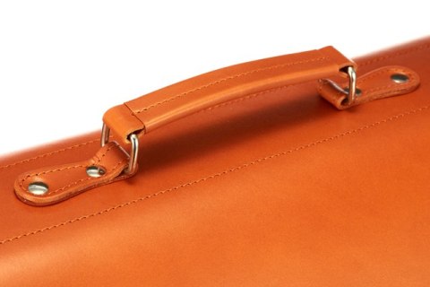 Torba z juchtu na ramię 3w1 Vintage P43 COGNAC