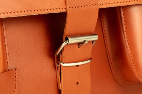 Torba z juchtu na ramię 3w1 Vintage P43 COGNAC