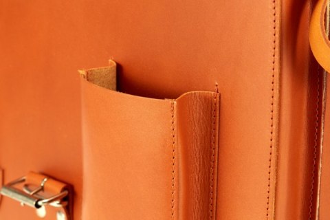 Torba z juchtu na ramię 3w1 Vintage P43 COGNAC