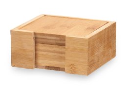 Zestaw 6 bambusowych podkładek z pudełki