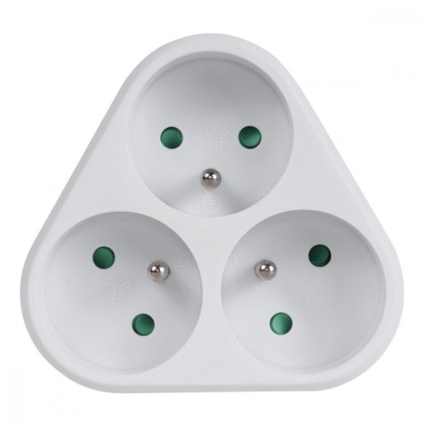 Gniazdko prądowe x3 z uziemieniem MCE214