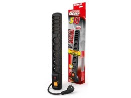 Listwa zasilająca S10 1.5m 10 gniazd Czarna