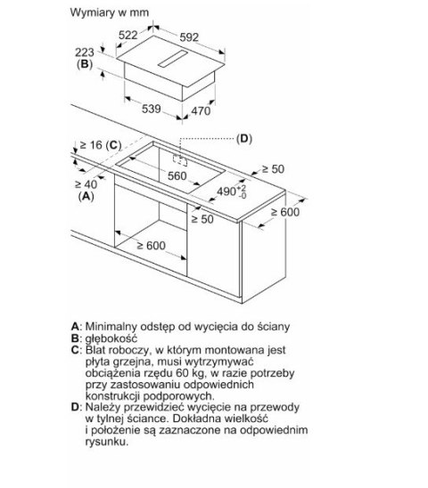 Płyta indukcyjna z wbudowanym wyciągiem PVS611B16E