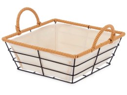 Druciany koszyk z materiałowym wkładem k