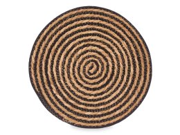 Okrągła podkładka 35 cm - juta i czarny
