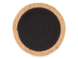 Okrągła podkładka jutowa 35 cm - czarna