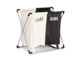 Składany kosz na pranie z 2 komorami - L