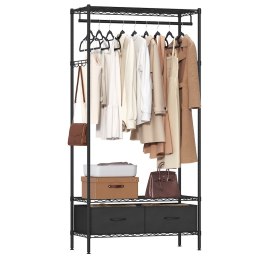 Wieszak garderoba na ubrania atramentowa czerń