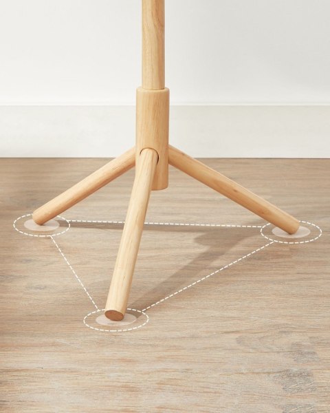 Wieszak na ubrania 8 haków 175 cm beż