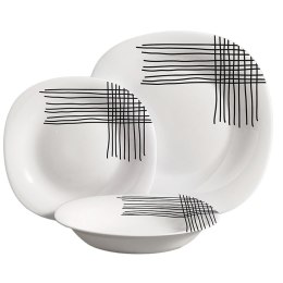 Zestaw talerzy obiadowych biały 18 szt 2