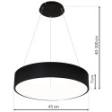 Lampa wisząca OHIO czarny 24W LED