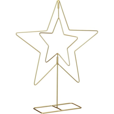 GWIAZDA DEKORACYJNA STOJAK METALOWA 50CM ZŁOTA MICA