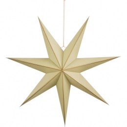 GWIAZDA DEKORACYJNA WISZĄCA PAPIEROWA FSC 18x75CM BEŻOWA 7 RAMION MICA
