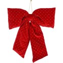 KOKARDA DEKORACYJNA CZERWONA 39x50CM MICA