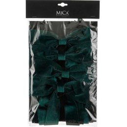 KOKARDA DEKORACYJNA ZIELONA 2x19x48CM 4SZT MICA