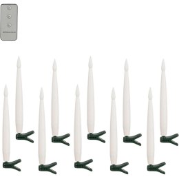 LAMPKI CHOINKOWE ŚWIECZKI NA KLIPIE 10 LED CIEPŁY BIAŁY LUCA