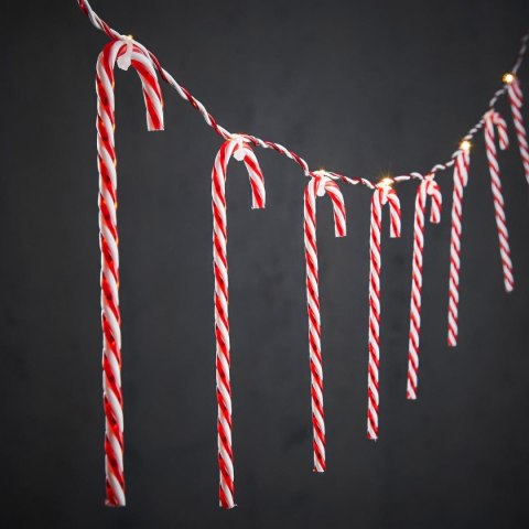 LAMPKI GIRLANDA 10 LED LIZAKI LASKI CHOINKOWE CIEPŁY BIAŁY LUCA