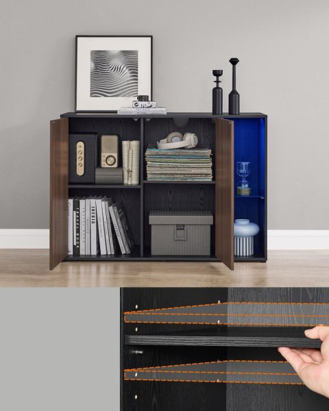 Szafka RTV z oświetleniem LED RGB