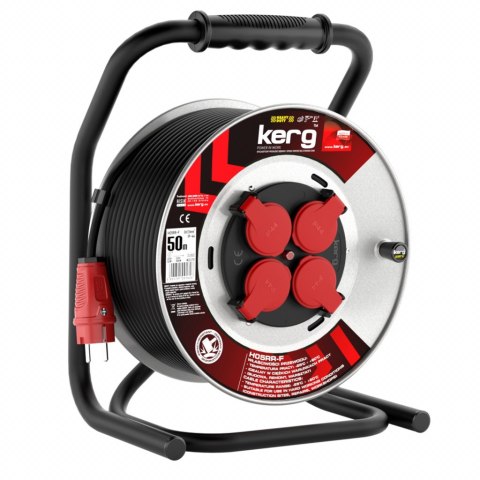 Przedł.BĘBNOWY KERG 3G1.5 50M CZARNY H05RRF STANDARD guma EPR