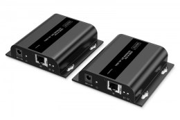 Przedłużacz (extender) po skrętce kat.6 HDMI 4K/60Hz przez IP 1G lub do 120m/200m z PoE, max. 253 odbiorniki, sterowanie IR - ze