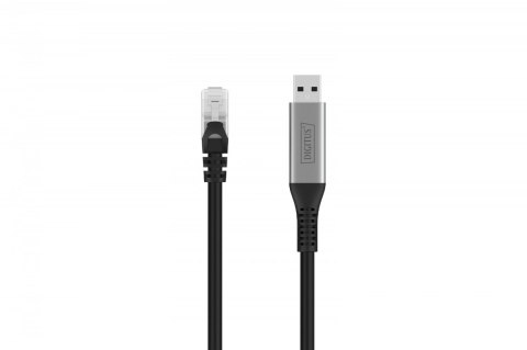 Kabel adapter USB-A - RJ45 Kat. 6A S/FTP, 1 Gbit/s, USB 3.2 Gen1, LSZH, 2m