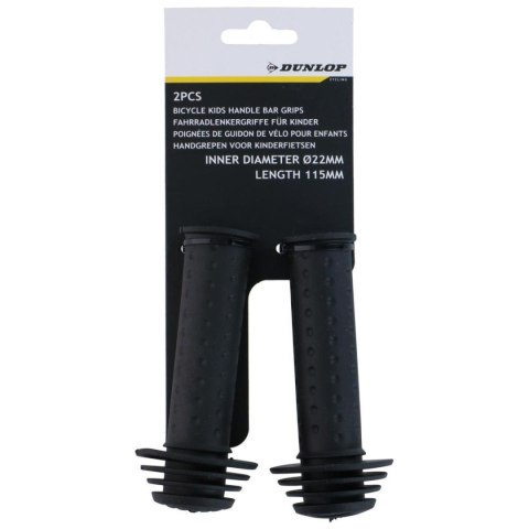 CHWYTY RĄCZKI GRIPY DO KIEROWNICY 115MM DUNLOP CZARNY