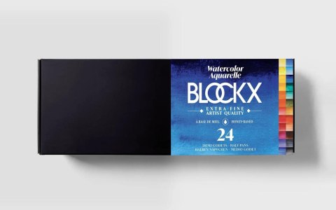 Farby akwarelowe 24 półkostki BLOCKX