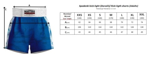 Spodenki treningowe do kick lightu MASTERS "FIGHT" (WAKO APPROVED)