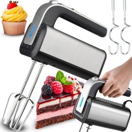 Mikser robot kuchenny ręczny 5 prędkości TURBO 300 W - srebrny