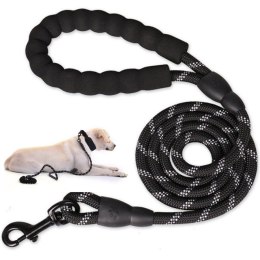 Smycz treningowa dla psa z odblaskowymi wstawkami mocna 1.5 m