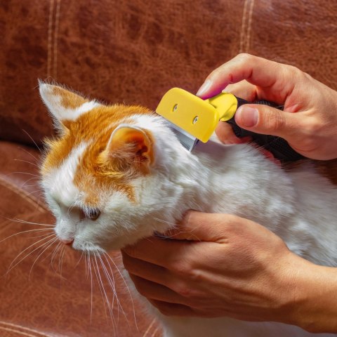 Szczotka zgrzebło trymer do usuwania sierści zwierząt psa kota 10 cm