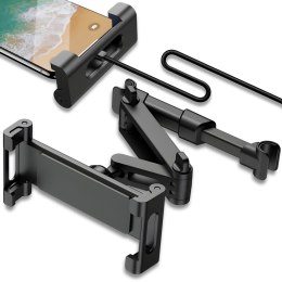 Uchwyt samochodowy teleskopowy na zagłówek do telefonu tabletu