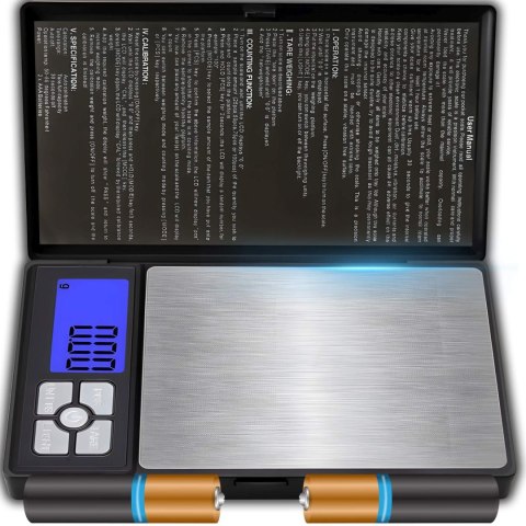 Waga jubilerska precyzyjna zamykana na baterie 0.01-500g / 0.01g