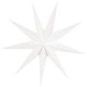 DEKORACJA PAPIEROWA GWIAZDA 45CM 9 RAMION BIAŁA
