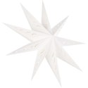 DEKORACJA PAPIEROWA GWIAZDA 45CM 9 RAMION BIAŁA