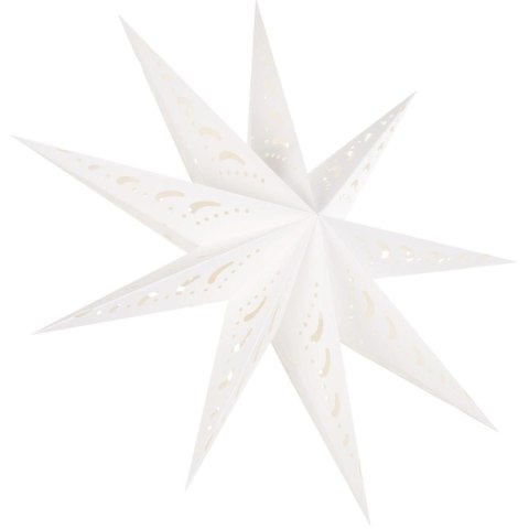 DEKORACJA PAPIEROWA GWIAZDA 45CM 9 RAMION BIAŁA