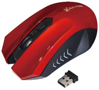 Mysz Bezprzewodowa VAKOSS TM-658UR Czerwono-Czarny