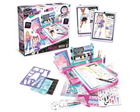 Zestaw kreatywny Projekt Moda z podświetlaną tablicą