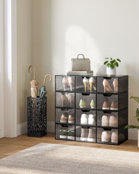 Zestaw 12 pojemnych pudełek na buty