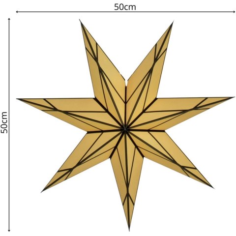 DEKORACJA PAPIEROWA GWIAZDA 50CM 7 RAMION KREMOWA