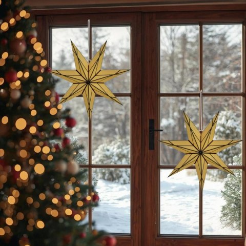 DEKORACJA PAPIEROWA GWIAZDA 50CM 7 RAMION KREMOWA