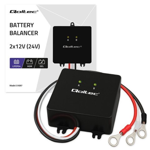 Balanser napięcia 24V do akumulatorów 2x12V | 5A | LiFePO4 AGM GEL