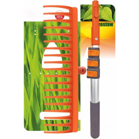 ZESTAW OGRODOWY GRABIE UNIWERSALNE PRO DRĄŻEK TELESKOPOWY