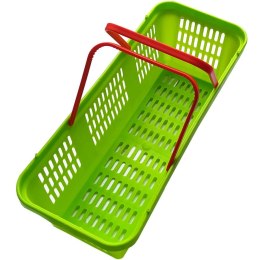 KOSZYK PLASTIKOWY NA OWOCE I WARZYWA AŻUROWY Z RĄCZKĄ